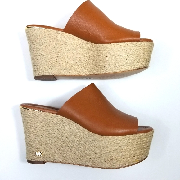 MICHAEL KORS Acorn Cunningham Espadrille Wedge Slide Sandal - Picture 12 of 15
